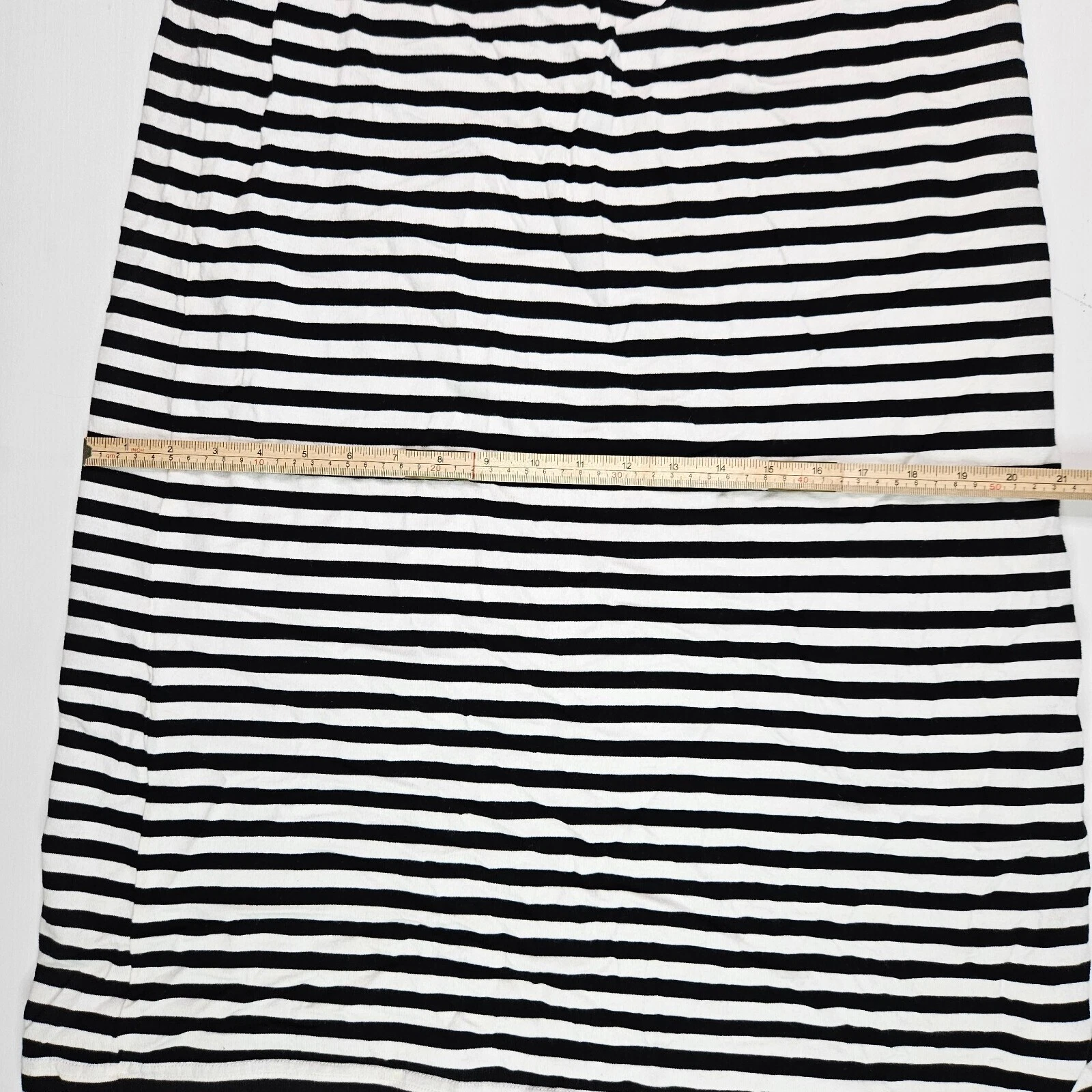 Abito donna Kate Spade Broome Street con volant topline nero bianco taglia L H317