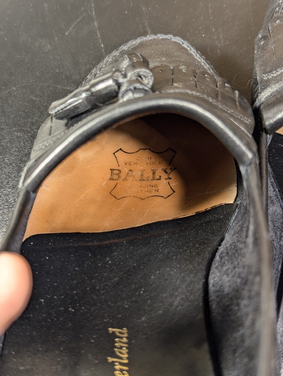 Bally Switzerland LOGAN Black Leather Kiltie Tasseled Loafer  display picture 3