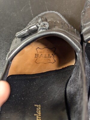 ?? BALLY | Black Logan Kiltie Tassel Loafers Size 11.5 Bally Switzerland LOGAN Black Leather Kiltie Tasseled Loafer  main image 4