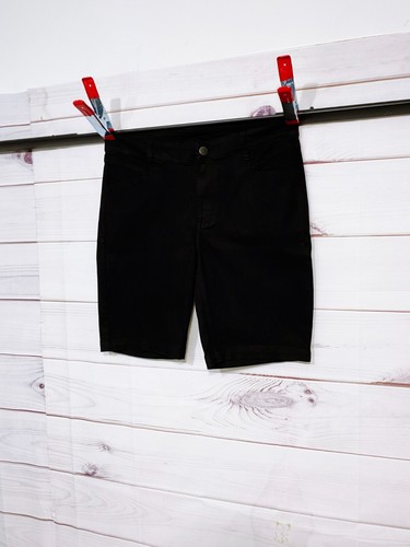 Pantalones cortos para mujer Lane Bryant, talla 16, negros, bolsillos delanteros planos - Imagen 3 de 6