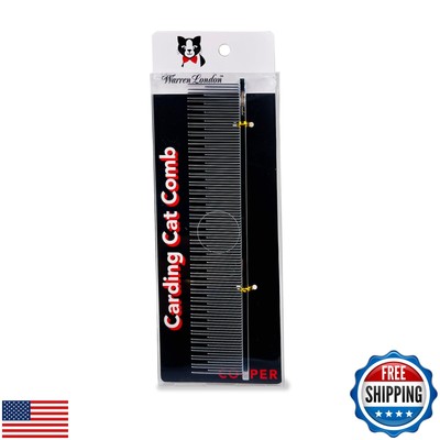 Warren London Carding Cat Comb | 7.5 inches made with Copper | Rounded Tips P