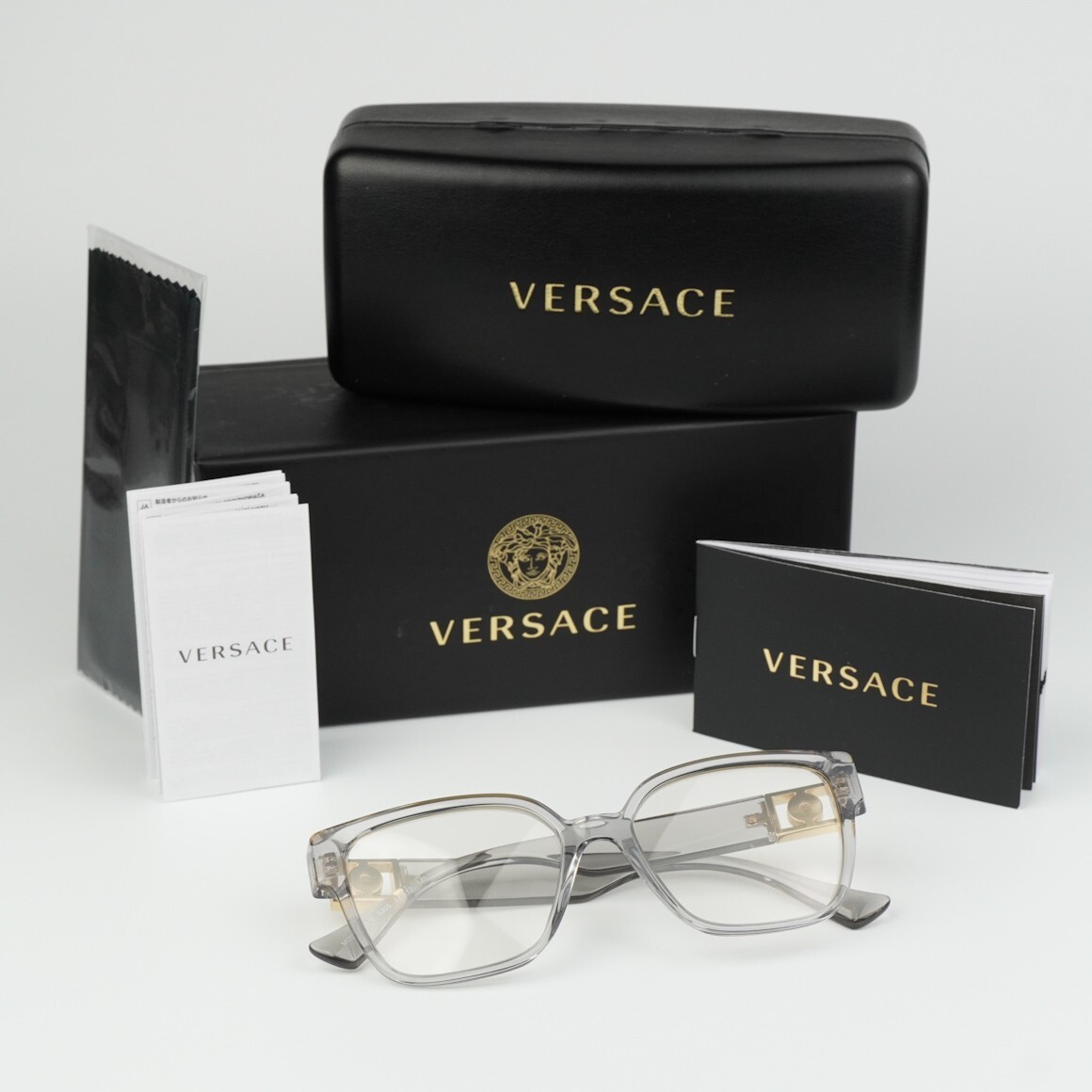 Versace VE3329B 5305 Transparent Grey Demo Square Women