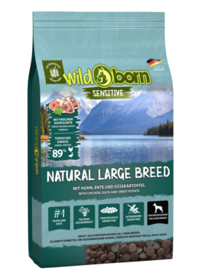 Wildborn Natural Large Breed 12 kg - getreidefreies Hundefutter für gr. Rassen