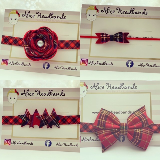 baby tartan headband