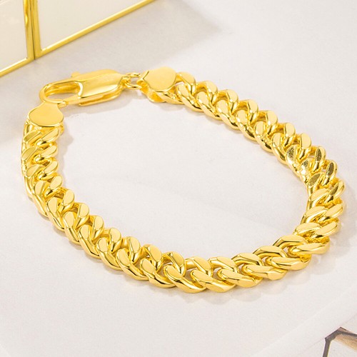 925 Sterling Silver 8mm Cuban Link Chain Bracelet Curb Chain for Men & Women - Picture 8 of 25