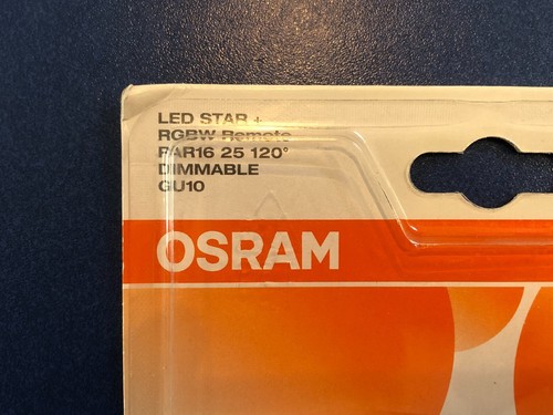 Osram LED GU10 Bulb 4.5W=25W 120° with Remote Control Color Change - Picture 2 of 7
