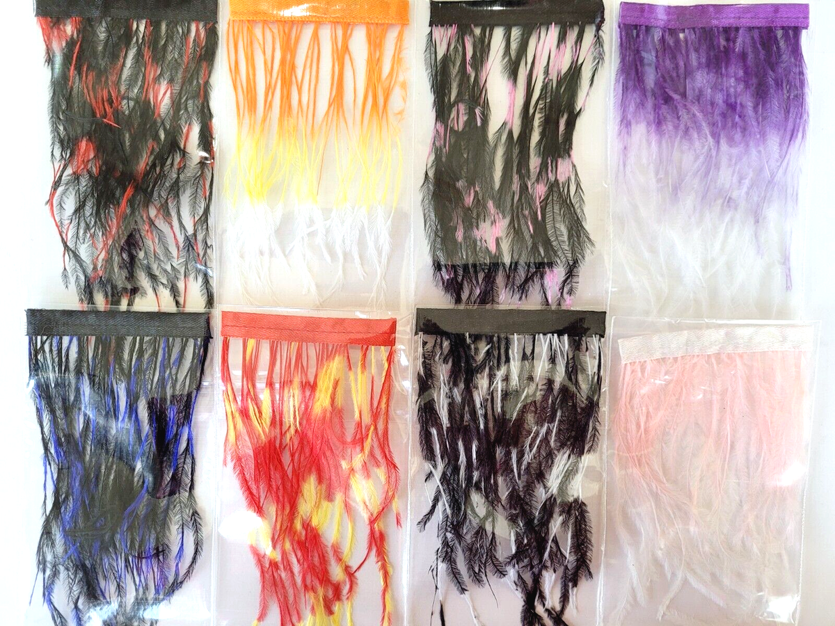 OSTRICH HERL FEATHERS 12-20 Barbules 6-8 COLORS Fly