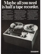 1967 Panasonic System Maker Model RS-766 Four Track Stereo tape Deck VINTAGE Ad