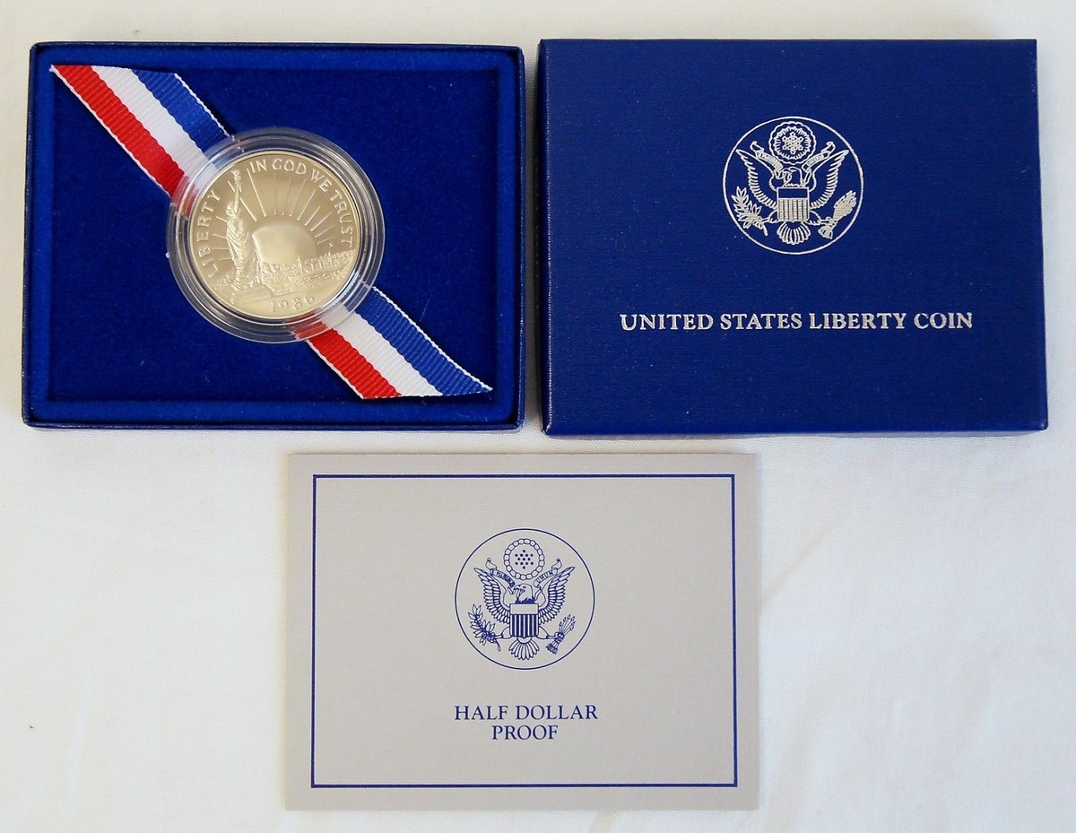 アメリカ LUNARES SAN FRANCISCO 37cmプレート 1986 S 50C US Liberty Half Dollar Proof Coin with COA (4786) | eBay