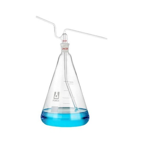 Lab Glassware 50ml-3000ml Triangle Gas Washing Bottle Round Flask Standard Joint - Picture 7 of 10