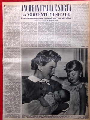 1952 Page Musical Youth Deborah Kerr Denmark Painting Tosi Perugina