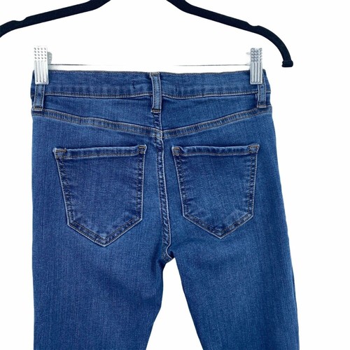 Free People Jeans Damen Größe 24 Skinny roher Saum ausgefranst zerrissen Boho Haifischbiss - Bild 5 von 12