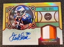 🔥 2020 Terrell Davis Panini Legacy GOLD 2/5 – Dual Patch Auto – HOF Broncos 🔥