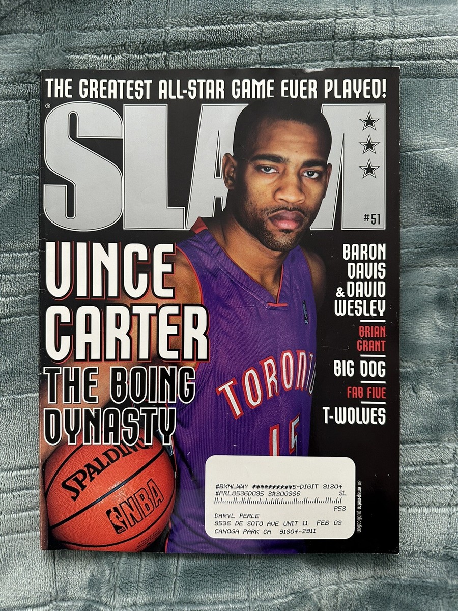 2001 May Vince Carter SLAM Magazine #51 NBA Raptors w/Posters