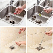 Sewer Sink Tub Dredge Spring Pipe Cleaning Tool Drain Clog Hair Remover