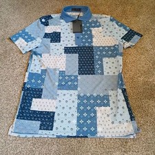 G/Fore Bandana Print Golf Performance Polo Shirt Men's Size Medium (NWT)