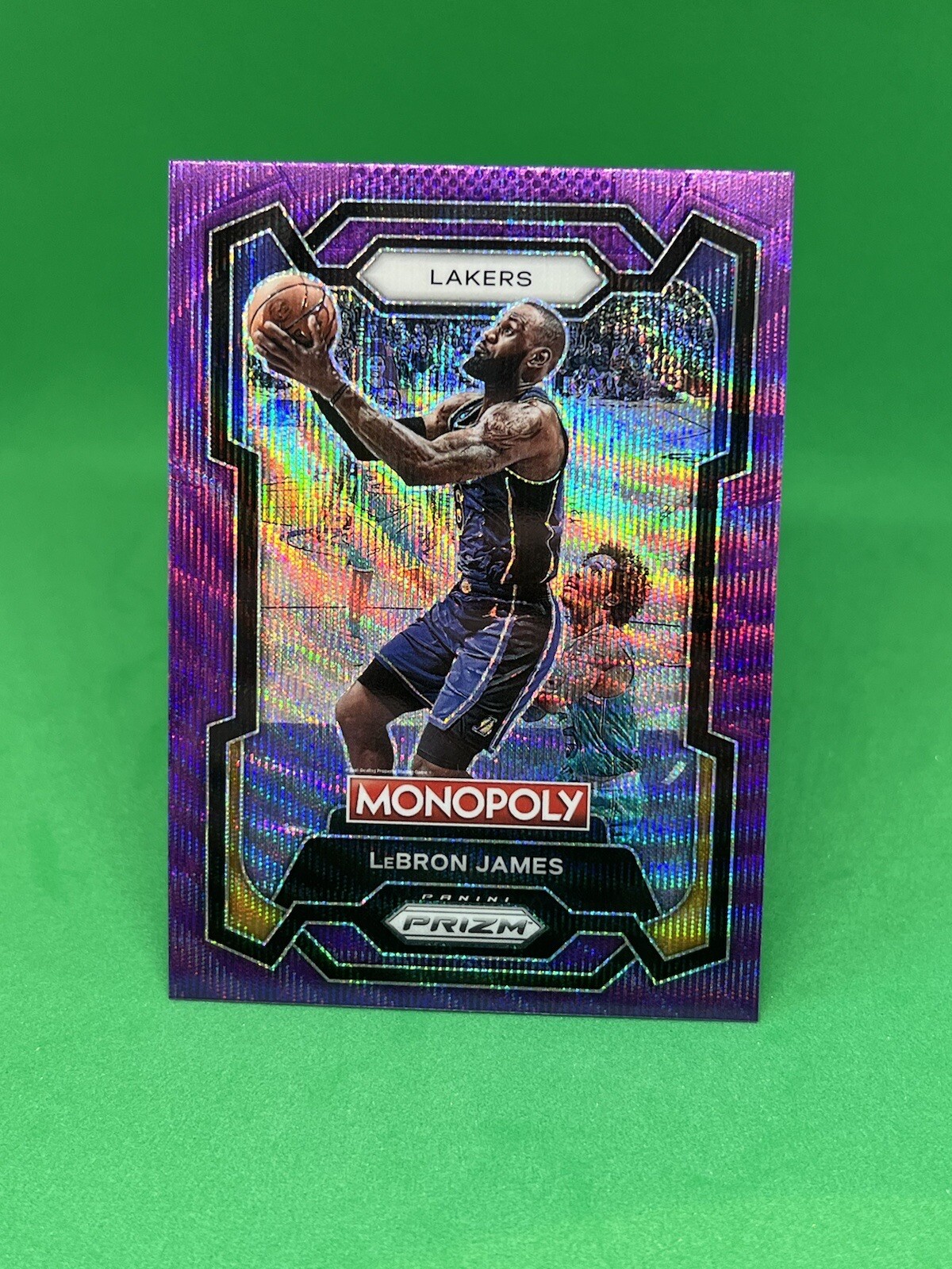 2023-24 Panini Prizm Monopoly - Purple Wave Prizm #40 LeBron James