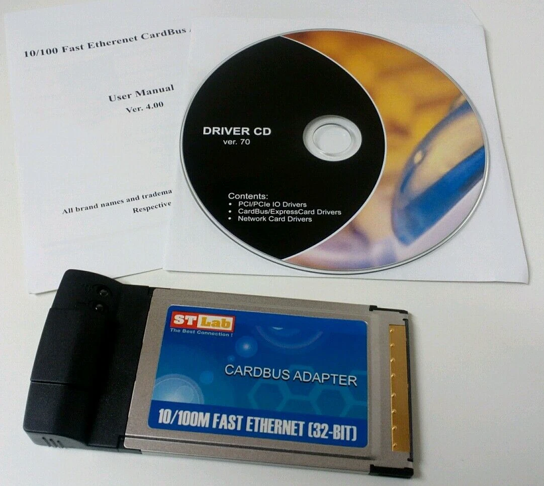 ST LAB Fast Ethernet (32-Bit) Card Bus Adapter 10/100M Networking.
