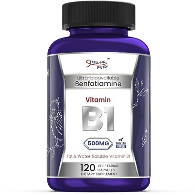    500 mg High Potency Vitamin  Benfotiamine B1 120 Capsules