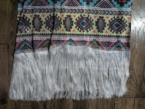 Vocal USA Women's Colorful Aztec Print Tank Rhinestones White Fringe Size XL NWT - Picture 12 of 14