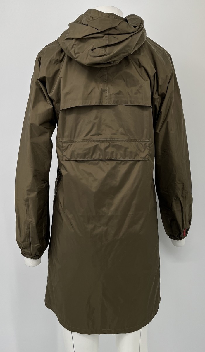 Prada 2008 MISSING BELT Olive Green Nylon Mid-Length Rain