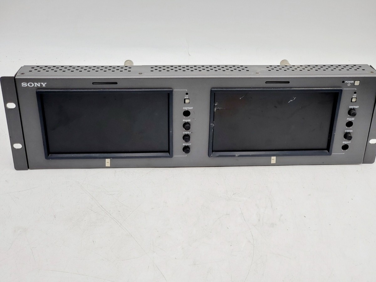 Sony LMD-7220W Dual 7-Inch LCD Monitors in Rack Mount Housing+