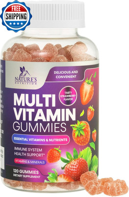 Multivitamin Gummies for Adults with 13 Vitamins and Minerals, Daily Gummy Vitam