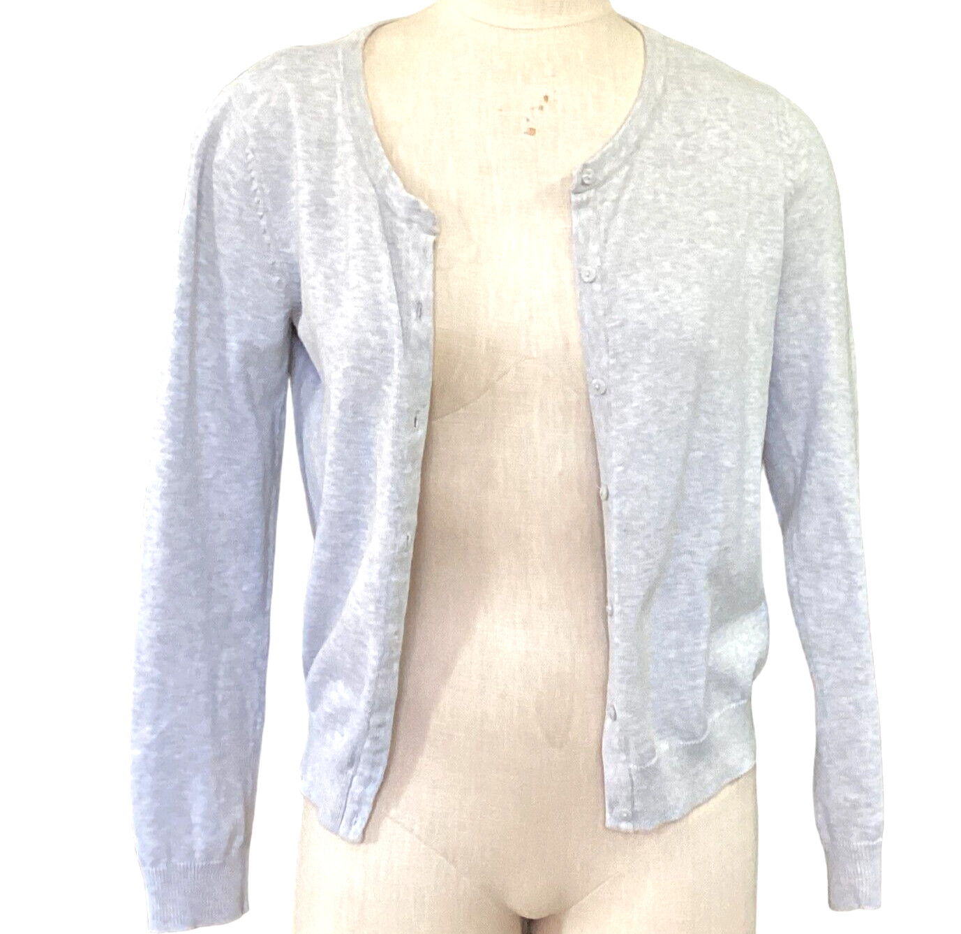 H&M Basic Cotton Button-Up Round Neck Cardigan Sw… - image 3