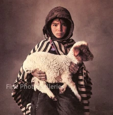 1971/91 Vintage IRVING PENN Berber Shepherdess Morocco Girl Lamb Photo Engraving
