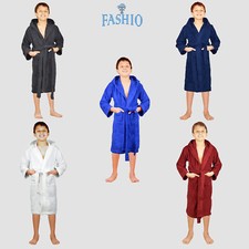 Kid  s Unisex Terry Cloth 100 Cotton Hooded Bathrobes