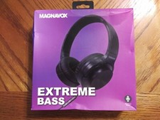 Magnavox Extreme Bass Headphones Total Control 30mm Drives