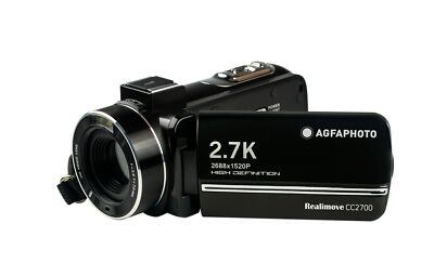AGFA Realimove CC2700 Digitaler Camcorder 2,7K 24MP 3Zoll Touchscreen 18xZoom Fe