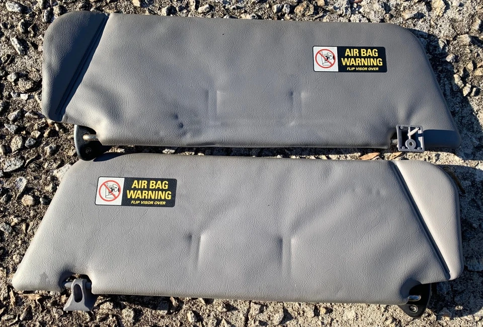 Parasoles Ford Ranger 1989-2004 OEM lado del conductor pasajero cuero gris diestro diestro Foto 2 de 2