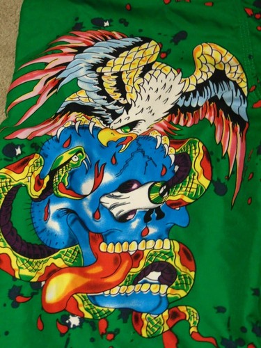 Ed Hardy Kids's Board Shorts Eagle skull Snake Size Extra large - Picture 4 of 7