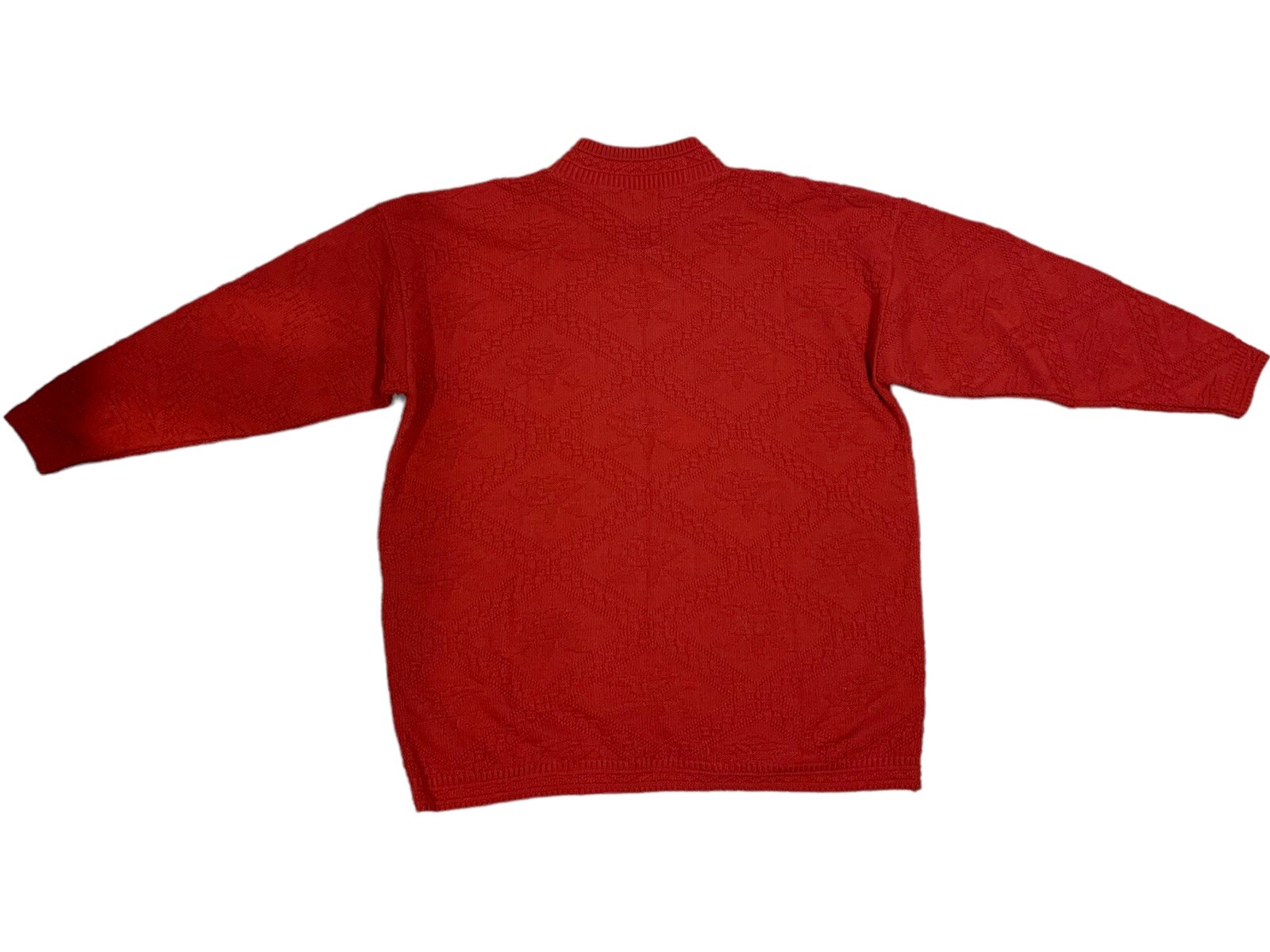 Basic editions beige cable knits Quarter sleeve p… - image 2