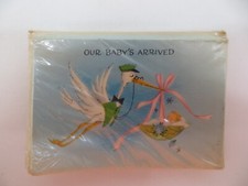 Vintage Baby Announcement Cards 12 Pack Forget Me Not 1970s-80s NOS