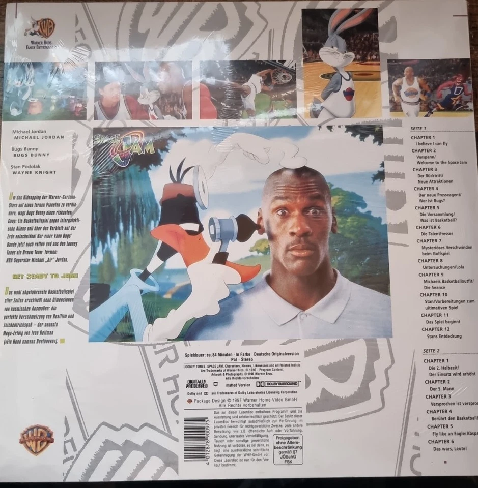 LD Space Jam (1997) FSK oA Komödie mit Michael Jordan & Bugs Bunny Neu & OVP - Bild 2 von 2