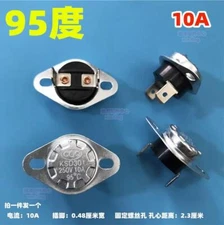 Electric Kettle 95°C Jump Temperature Controller Switch 0.48cm Pin 10A KSD301