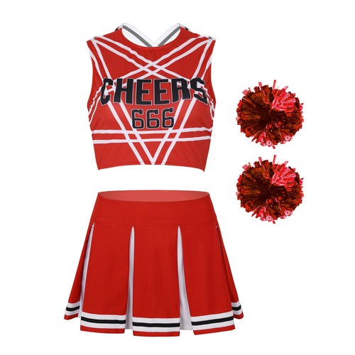 Cheerleading Costume Women High School Musical Costume Halloween Fancy Dress - Picture 12 of 75