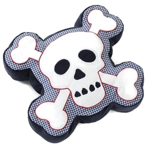 Jumping Beans Xtreme Skull Decorative Throw Pillow Jolly Rogers  14 in x 14 in  - Afbeelding 1 van 8