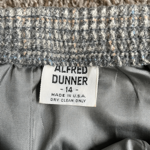 Alfred Dunner Women's 100% Wool Pencil Skirt 14 Grey Plaid - 第 9/12 張圖片