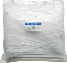 1000 Pcs 4 Inch Cable Zip Ties Heavy Duty, Premium Plastic Wire Ties with 18 LBS