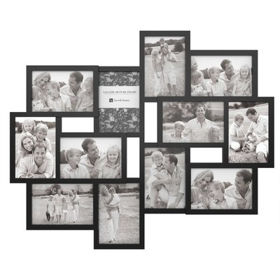 Photo Frame Collage for Twelve 4x6-Inch Pictures (Black)