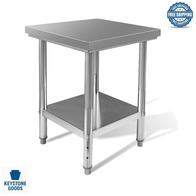 #ad #ad Stainless Steel Work Table 24x24x31in Heavy Duty Prep Surface with Adjustabl... $147.67