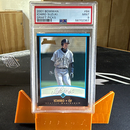 Bowman 2001 Draft Picks #84 Ichiro Suzuki Mariners RC  PSA 9 56702367