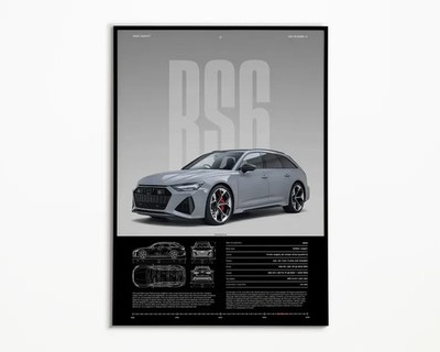Audi RS 6 Avant Performance Print | RS6 | Car Print | Hyper Car Poster | Super
