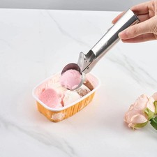 Heated Ice Cream Scoop - Heavy-Duty Stainless Steel with Trigger, Dishwasher Saf