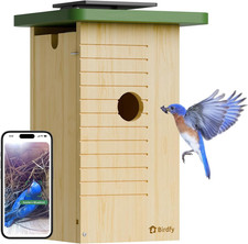 Smart Bird House with Camera Solar Powered, 1080HD Live Video Night Vision for