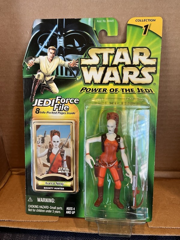 Star Wars Power Of The Jedi Aurra Sing Bounty Hunter Collection 1 - Green Card
