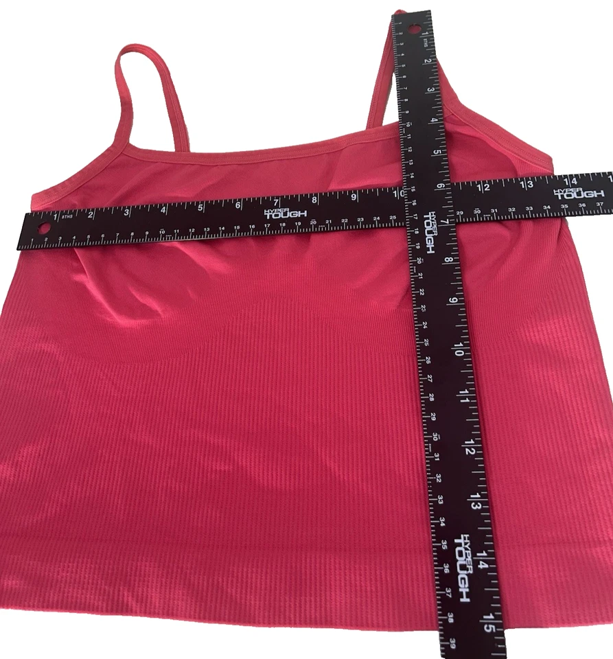 Camiseta sin mangas recortada Pro Spirit Performance con tiras de compresión talla M rosa cereza Foto 3 de 4